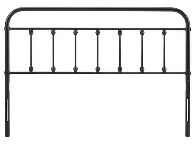 Lot 96-174365 - MODWAY Sage Black Queen Metal Headboard New