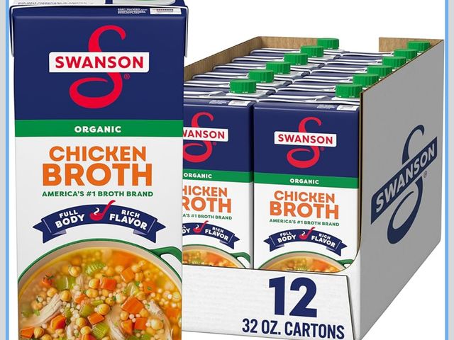 Lot 96-187254 - SWANSON S 100% Natural Organic Chicken Broth, 32 oz Carton (12 Pack)
Dated for Nov. 19, 2025
New