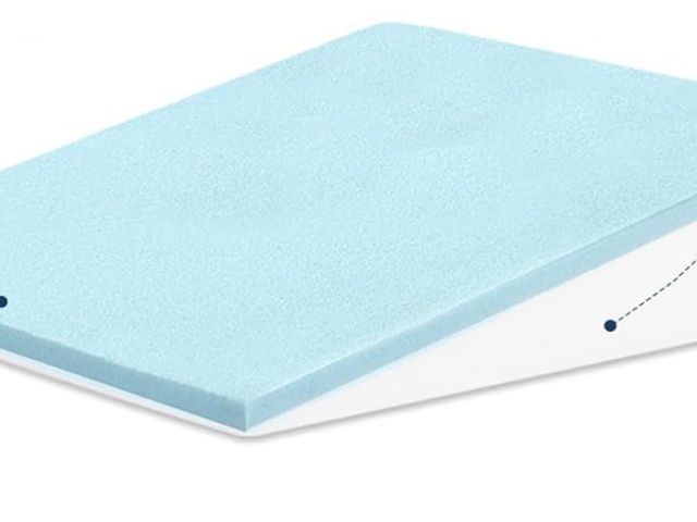 Lot 96-170444 - Wedge Pillow for Sleeping, 7.5" Bed Wedge After Surgery, Back Pain Relief, Memory Foam Pillow Triang...
