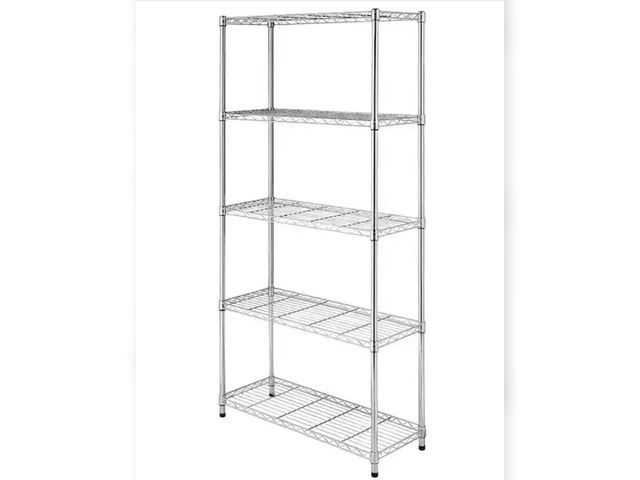 Lot 96-162154 - Karl home
Chrome 5-Tier Heavy Duty Metal Freestanding Garage Storage Shelving Unit (13.78 in. W x 70...