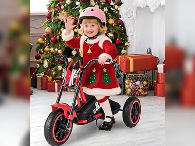 Lot 96-197711 - HONEY JOY Kids Tricycle, 3-Wheel Toddler Bike with Foot Pedals, Forward/Backward, Toddler Ride on Tr...