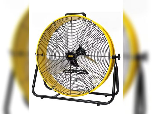 Lot 96-172891 - 24 in. 8200 CFM Portable High Velocity Drum Fan in Yellow with 3-Speed for Air Circulation, Low Nois...