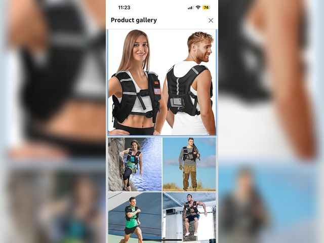 Lot 96-176232 - Weighted Vest for Woman and Men, 20lbs/Odorless Adjustable Straps Size Walking Vest,Running Vest wit...