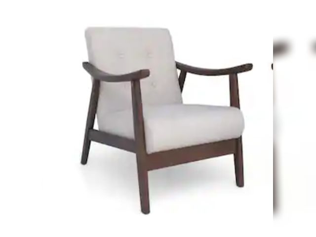 Lot 96-152778 - Noble House Chabani Mid-Century Modern Tufted Beige Fabric Accent Chair New MSRP $274.99