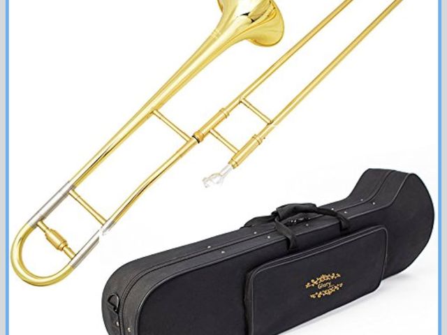 Lot 96-180368 - Glory GTD-2 B Flat Brass Trombone with Case &amp; 12C Mouthpiece,Gold Finished,Tenor Trombone
Bag da...
