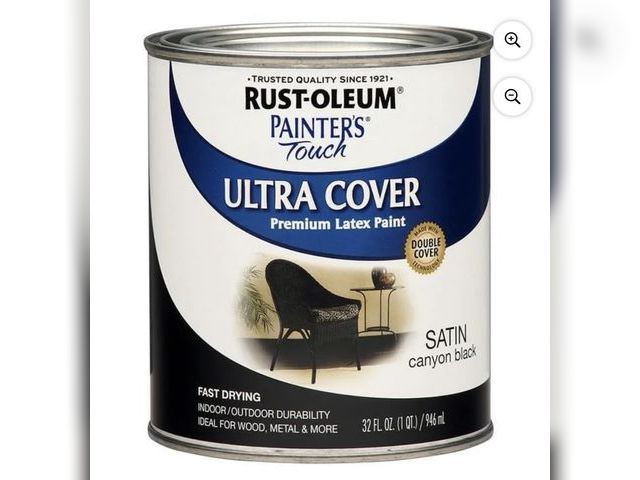 Lot 96-222173 - Rust-Oleum 1 Qt 267332 Canyon Black Painter's Touch 2X Ultra Cover Premium Latex Paint, Satin  New