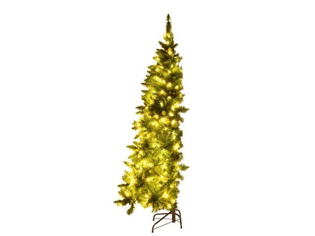 Lot 96-190015 - Costway 6ft Pre-lit PVC Artificial Half Christmas Tree 250 LED Lights
New