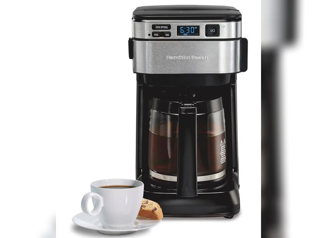 Lot 96-178613 - Hamilton Beach 12 Cup Programmable Coffee Maker, FrontFill™ Drip Coffee Maker
New