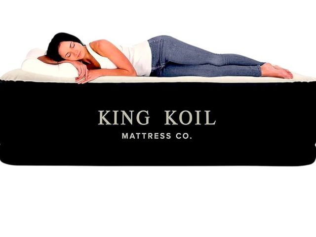 Lot 96-172259 - King Koil Luxury California King Size Air Mattress with Built-in High-Speed Pump Best for Home, Camp...
