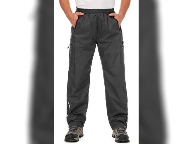 Lot 96-191986 - Rain Pants Waterproof Windproof Hiking Pants for Outdoor Fishing Golf Motorcycle Cycling Size XL Unu...