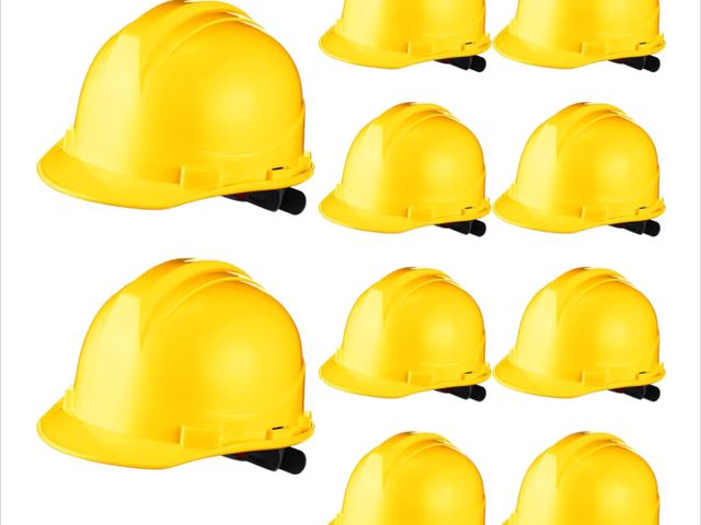 Lot 96-181267 - Leumoi 10 Pcs Suspension Hard Hat, Construction Hard Hat for Safety, Ratchet Cap Style with Self Adj...