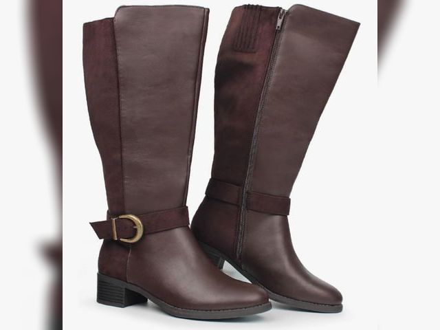 Lot 96-166052 - Hawkwell Women's Extra Wide Calf Pull On Side Zipper Knee High Boots Size 7
New