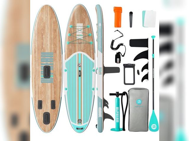Lot 96-160762 - Niphean Inflatable Stand Up Paddle Board with SUP Accessories, Anti-Slip EVA Deck, 10’6’’ Inflatable...