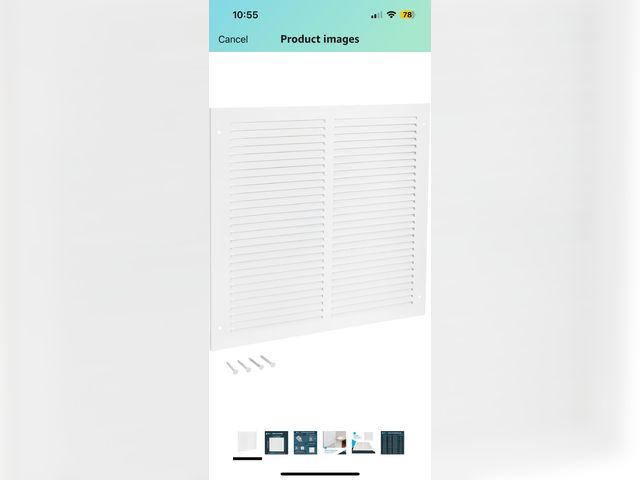 Lot 96-176229 - EZ-FLO 14 x 14 Inch (Duct Opening) Return Air Vent Cover for Wall or Ceiling, Solid Steel Return Air...