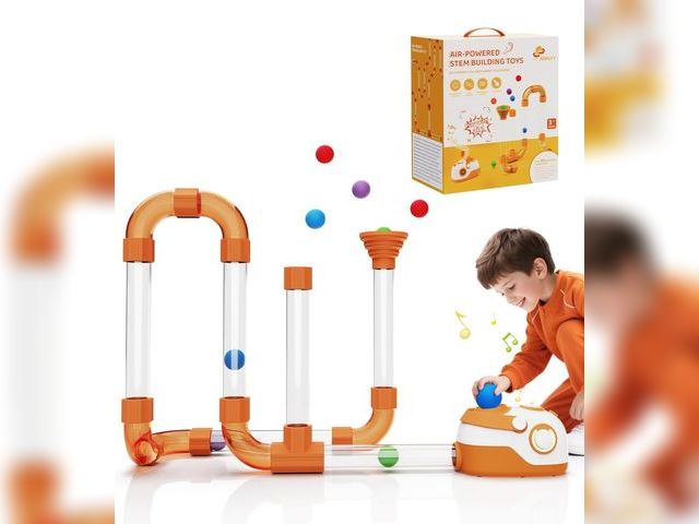 Lot 96-171604 - Air-Powered STEM Building Toys - Rechargeable &amp; Play While Charging, Bluetooth Learning Toys wit...