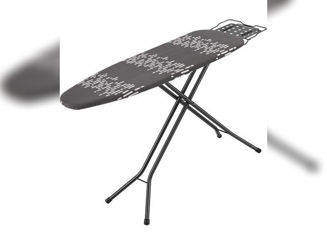 Lot 96-180920 - Deluxe Ironing Board with Heat Resistant Cover and Thicken Felt Pad, Safety Iron Rest, 4 Premium Ste...