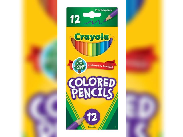 Lot 96-200989 - Crayola Colored Pencil Set, 12 Ct, Back to School Supplies for Kids, Classroom Supplies, Teacher Gif...
