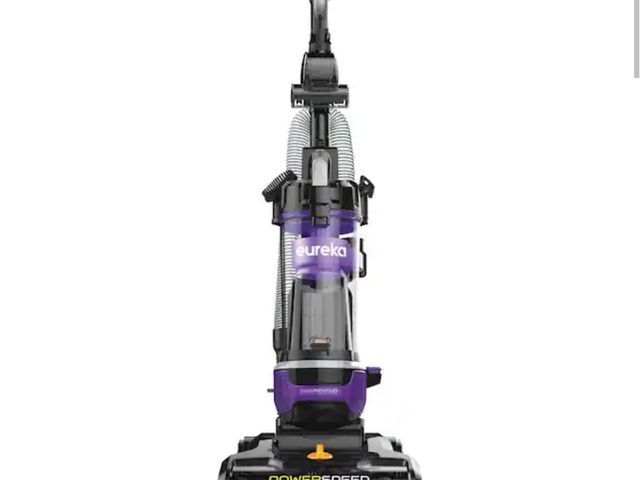 Lot 96-165689 - Eureka PowerSpeed Pet Cord Rewind Washable Upright Bagless Vacuum Cleaner floor model, unused, some ...