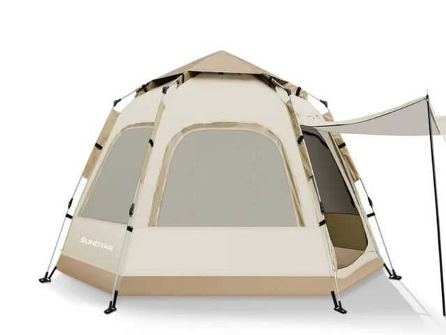 Lot 96-178741 - Appears to be camping tent 
details/ size unknown 
used