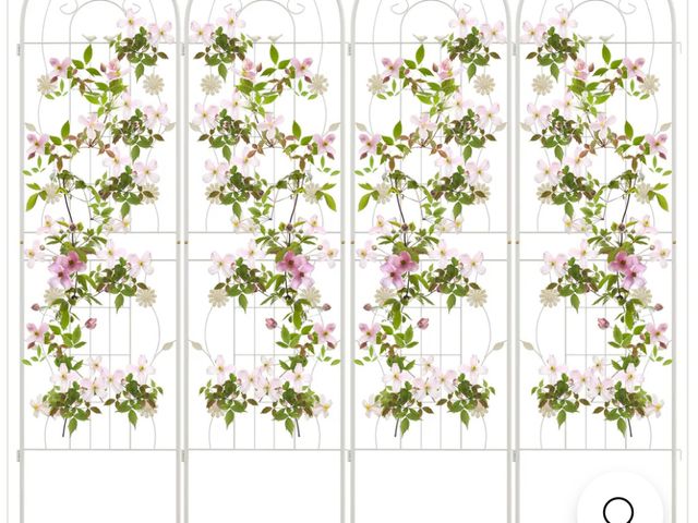 Lot 96-181993 - Giantex Garden Trellis, Tall Galvanized Steel Trellis for Climbing Plants New