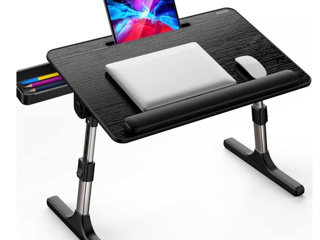 Lot 96-173334 - Besign LT07 Lap Desk [Extra Large], Adjustable Laptop Table, Portable Standing Bed Desk, Foldable So...
