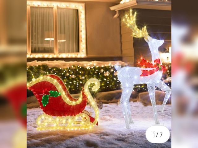 Lot 96-192981 - LED Lighted Christmas Reindeer and Santas Sleigh
New
MSRP $284.00