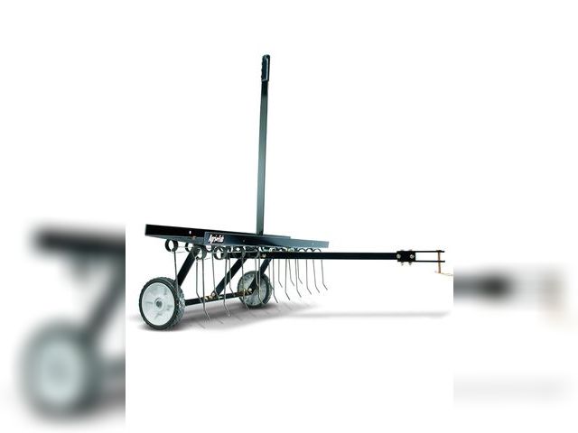 Lot 96-176417 - Agri-Fab 45-0295 48in Tow Behind Lawn Dethatcher,24 Durable Spring Steel Tines Lawn dethatcher, Desi...