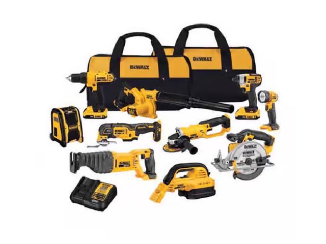Lot 96-163593 - DeWalt 20V MAX 5 amps Cordless Brushed 10 Tool Combo Kit

MSRP $950

New