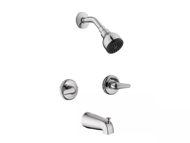 Lot 96-191120 - Glacier Bay
Aragon Double Handle 1-Spray Tub and Shower Faucet 1.8 GPM in Chrome (Valve Included)
Ne...