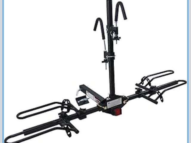 Lot 96-177302 - MaxxHaul 50027 Hitch Mount Bike Rack Platform - Style 2-Bike Rack for Cars Trucks SUVs Minivans with...