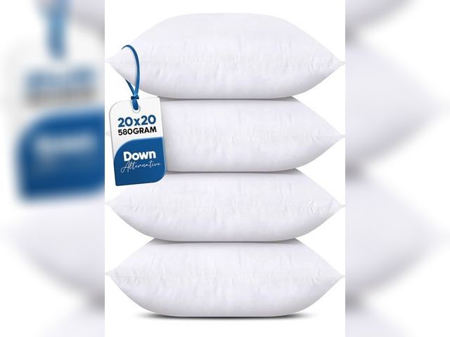 Lot 96-170366 - Utopia Bedding Throw Pillows (Set of 4, White), 20 x 20 Inches Pillows for Sofa, Bed and Couch Decor...