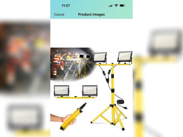 Lot 96-163995 - 21000Lumen Work Lights with Stand, 2 Head LED Work Light with Adjustable and Foldable Tripod Stand, ...