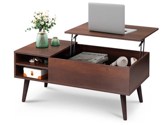 Lot 96-181245 - WLIVE Lift Top Coffee Table for Living Room,Small Coffee Table with Storage,Hidden Compartment and A...