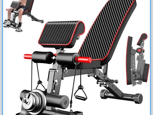 Lot 96-178304 - Adjustable Weight Bench - Utility workout Benches for Exercise, Free Installation Design for Portabl...
