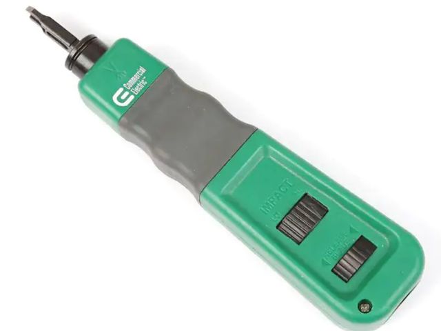 Lot 96-165268 - Commercial Electric
Impact Punch Down Tool with 110 Blade

New .