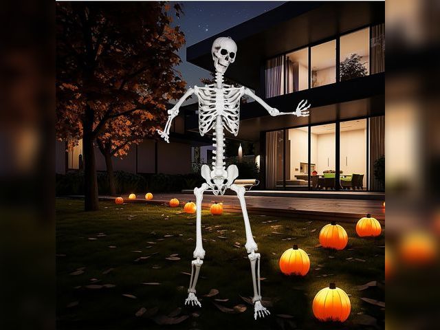 Lot 96-177792 - Halloween Giant Skeleton, Large Realistic Full Body Skeleton with Movable Joints for Halloween Party...
