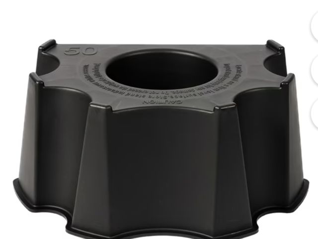 Lot 96-189068 - RTS Home Accents Flat Back Rain Barrel Stand, Black Color 50 Gallon New