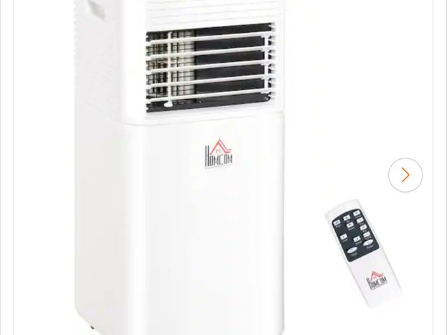 Lot 96-156793 - HOMCOM
10,000 BTU Portable Air Conditioner Cools 450 Sq. Ft. with Dehumidifier in White New MSRP $30...