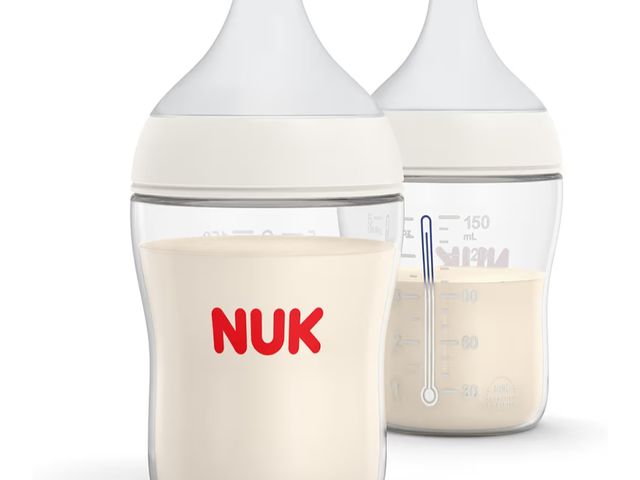 Lot 96-191070 - NUK Perfect Match 2-in-1 Natural and Anti-Colic Bottle with Slow Flow, Wide, Adaptable Nipple, 5oz.,...