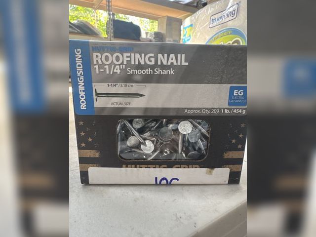Lot 96-166086 - Huttig-Grip 1-1/4" Smooth Shank Electro Galvanized Roofing Nails
New