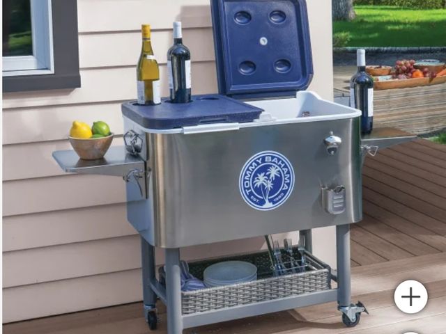 Lot 96-162670 - Tommy Bahama 100-quart Stainless Steel Rolling Cooler
New 
Msrp $229.99