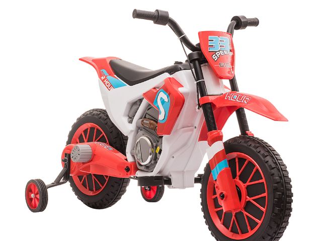 Lot 96-160409 - 12V Electric Kids Ride On Dirt Bike Motorcycle Toy w/ Training Wheels, Red

MSRP $227

New