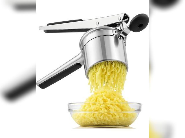 Lot 96-191005 - Large Potato Ricer, Heavy Duty Stainless Steel Potato Ricer and Masher, Press and Mash Kitchen Gadge...