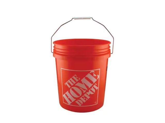 Lot 96-164275 - 5 Gallon Orange Home Depot Bucket 
New