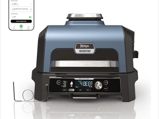 Lot 96-226288 - Ninja Woodfire Pro XL Outdoor Grill &amp; Smoker, Bluetooth, App Enabled, 7-in-1 Master Grill, BBQ S...