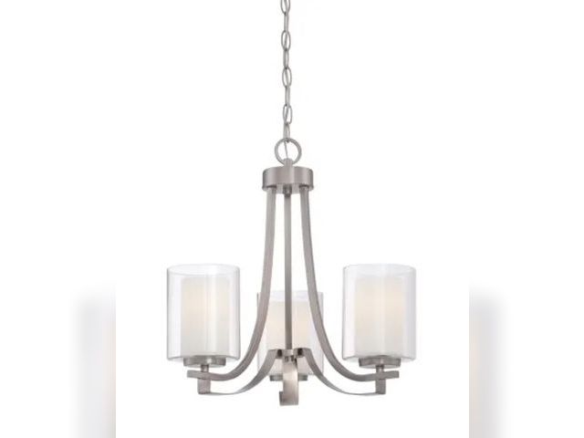 Lot 96-164728 - Minka Lavery
Parsons Studio 3 Light 18" Wide Vantage Chandelier with Clear / Etched White Glass Shad...