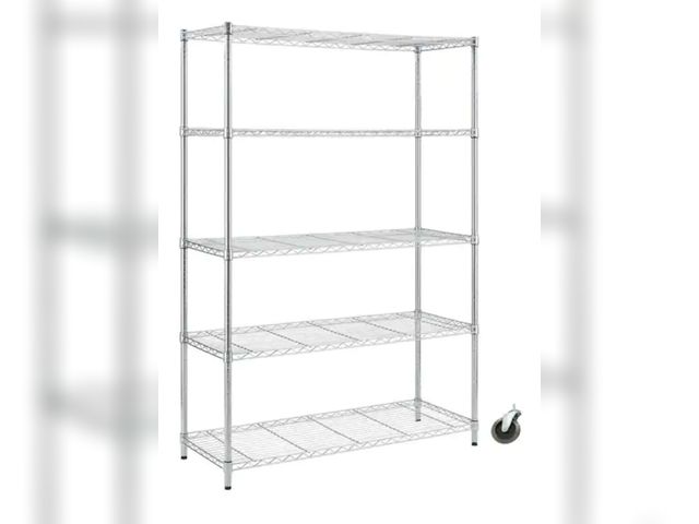 Lot 96-212120 - HDX
5-Tier Steel Wire Shelving Unit with Casters in Chrome (48 in. W x 72 in. H x 18 in. D)
New 
Msr...