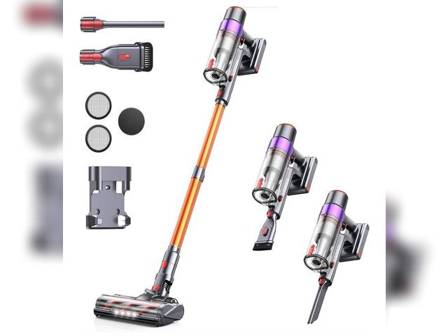 Lot 96-171008 - LaresarSSR Cordless Vacuum Cleaner, 450W/38000pa Stick Vacuum Cleaner with Touch Screen, Max 55 Mins...