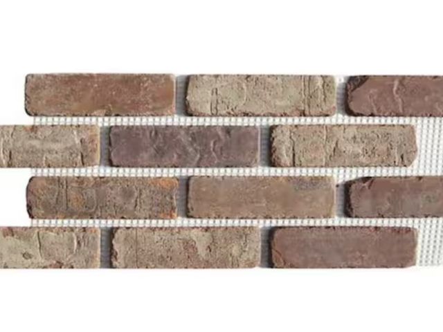 Lot 96-226245 - 17.4 sq ft Old Mill Brick Brickwebb Castle Gate Thin Brick Sheets - Flats (Box of 5 Sheets) - 28 in....