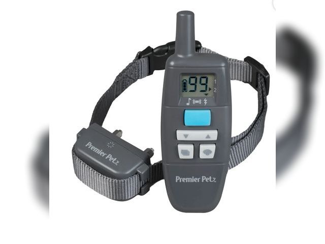 Lot 96-167415 - Premier Pet 300 Yard Remote Trainer, 3 Correction Modes, Rechargeable, Waterproof, Gray

Appears unu...
